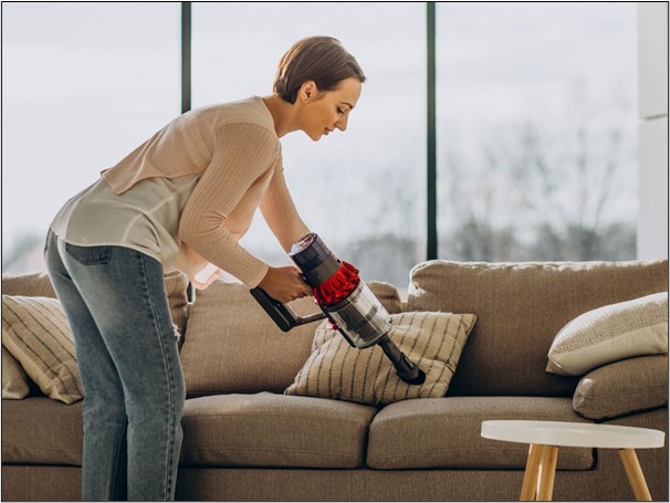 Sofa Cleaning with Equipment